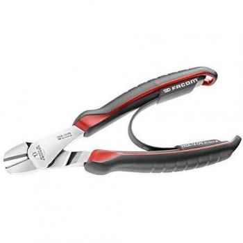 Facom Pince Coupante Diagonale Ergonomique avec Alliage d'Acier au Carbone et Gaines Bi-Matière