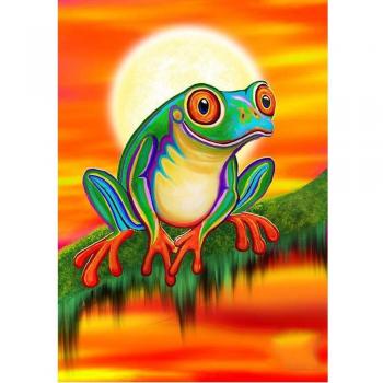 Broderie diamant pleine grenouille