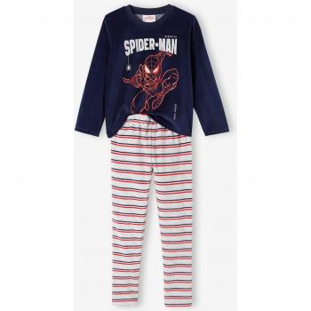 Pijama terciopelo niño Spider-Man color azul marino