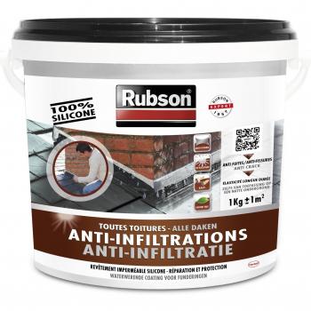 Rubson Résine Silicone Imperméable Anti-Fuites Noir 1 kg