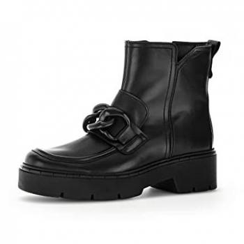 Gabor Damen Combat Boots mit Wechselfußbett und Best Fitting, schwarz, Größe 37 EU