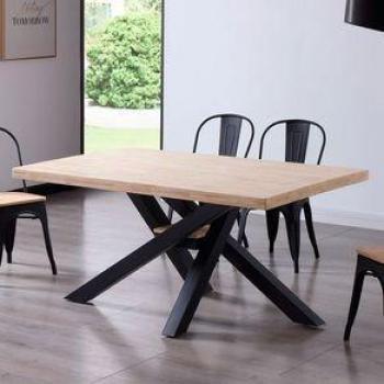Mesa Comedor Fija Xena 160 x 100 CM Roble Nordish / Negro