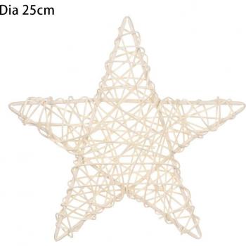 Handcrafted White Woven Star