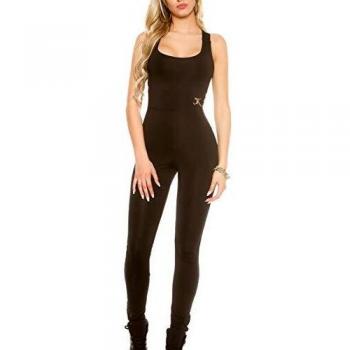 Koucla Jersey‑Lange Sporthose mit sexy Rückendeck, M