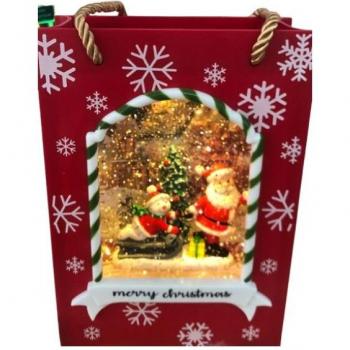 Borsa Shopper Babbo Natale LED Decoro Lotti 75979