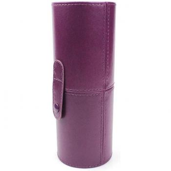 Support de brosse cosmétique en cuir