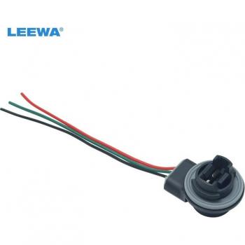 FEELDO 1pc Car 3155 LED Bulb Brake Signal Light Socket Harness Wire #CA4515CZ