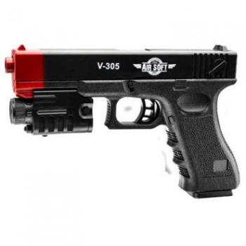 Pistola giocattolo 6mm V305 13 colpi torcia (22 cm) AirSoft