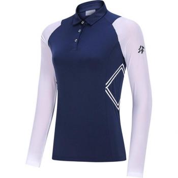T-shirt bleu pour femmes, golf, respirant et à séchage rapide