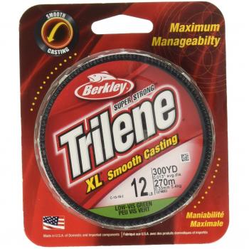 Berkley Trilene XL 0.013-Inch Diameter Fishing Line, 12-Pound Test, 330-Yard Spool, Low Vis Green
