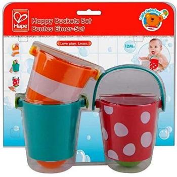 Hape HAPPY BUCKETS SET Kids Pre-School Young Children Toddler Toy Game 12m+ BN
