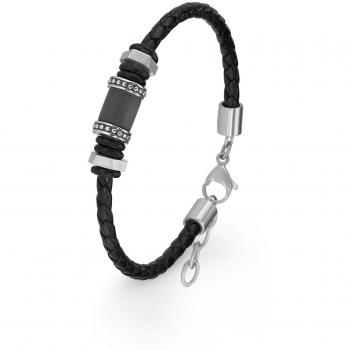 S.Oliver Herren‑Edelstahl‑Perlenarmband (20+2 cm) – 22 cm Länge