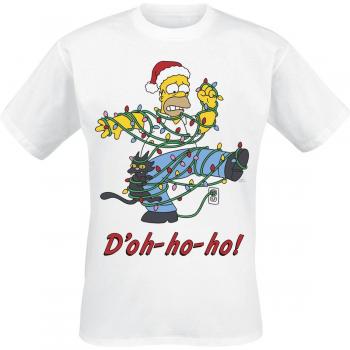 T‑Shirt Hommes Les Simpsons – Ho Ho Doh – Blanc – Taille XL