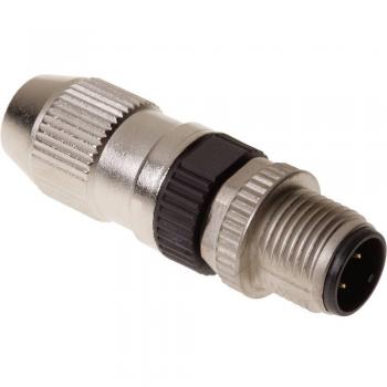 Harting M12 Sensor/Actuator Connector, Straight 4-Pin Plug