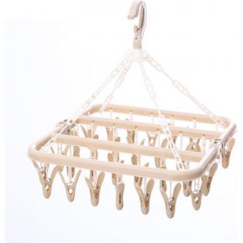 32 Pegs Folding Laundry Hanger for Socks and Underwear