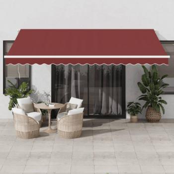 Manuel auvent retractable Bordeaux 450 x 300 cm (VidaXL)