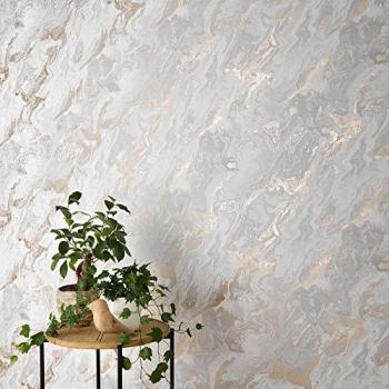 Erismann Vliestapete Marmor Grau Weiß Gold Metallic 10318-10