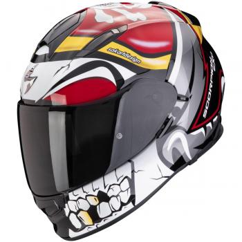 Červená moto přilba SCORPION EXO-491 PIRATE