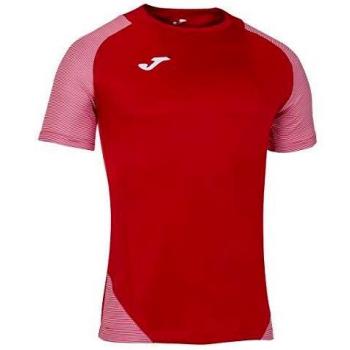 Joma Herren Essential II Basic T-Shirt M/C, Rot/Weiß, XXS