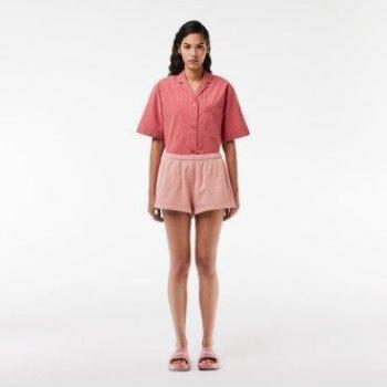 Pantalón corto Lacoste de felpa teñido al natural