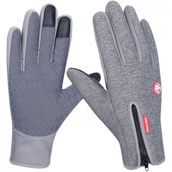 Coskefy verstellbare Sporthandschuhe für Herren und Damen, warm, winddicht und rutschfest, ideal zum Laufen und Radfahren