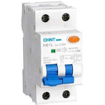 Interruttore differenziale magnetotermico 1p+n 25a 0,03 30ma 2 moduli 4,5ka salvavita chint curva c tipo a 203337