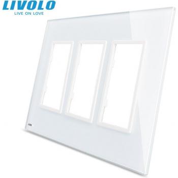 Vidro Negro Livolo 125 mm – Panel Completo Para Enchufes