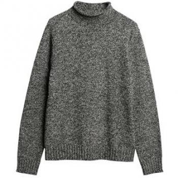 Jersey Superdry negro con cuello alto