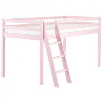 Belianni Kids Single Pine Bed – Pink Ascoux, Eu Standard
