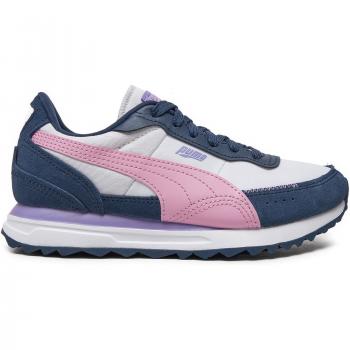 Puma Blue Rubber Kids Road Rider Trainers