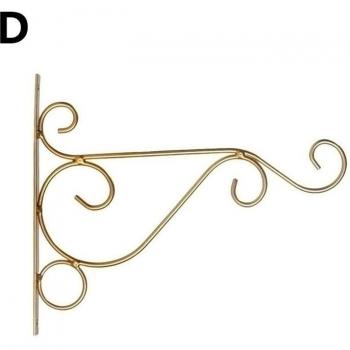 Wall-Mounted Iron Flower Basket Holder