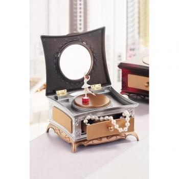 Catharsis Nostalgic Gramophone Music Box with Jewelry Drawers