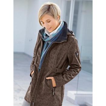 Softshelljacke CASUAL LOOKS Damen – Braun Meliert, Kapuze, 94 % Polyester