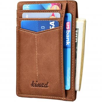 Compact RFID Safe Cardholder in Leather