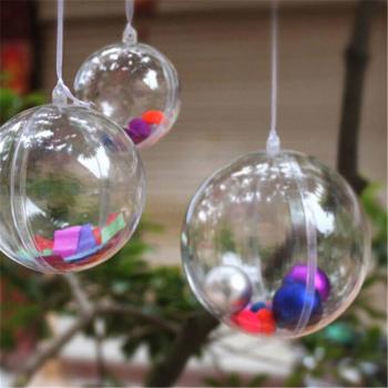 7 cm Clear Plastic Christmas Ornament