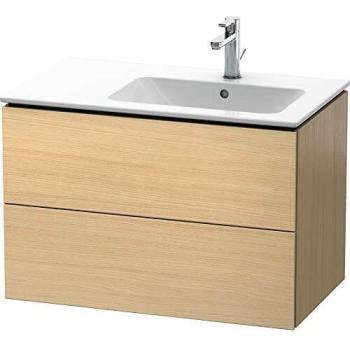 Mueble Bajo Lavabo Duravit L‑Cube, 2 Cajones, Iluminado en Color Roble Mediterráneo