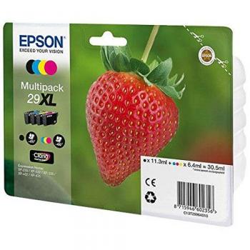 Cartucho de tinta Epson Strawberry 29XL CMYK Original Alto rendimiento (XL) Negro, Cian, Magenta, Amarillo