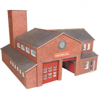 HO Scale Fire Station Model by Metcalfe