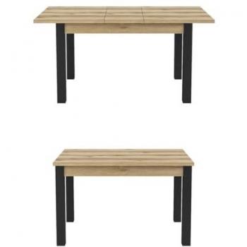Mesa Extensible 8 Personas Colección Darwin – Tablero de Roble y Patas Negras