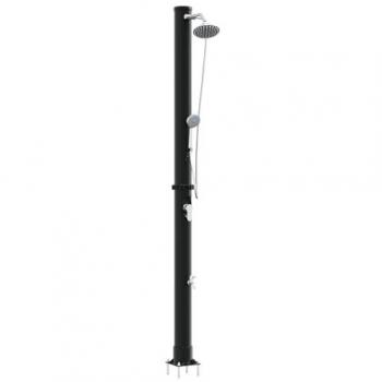 Douche solaire extérieure 217 cm – Noir (PVC & aluminium)
