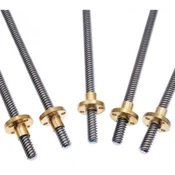 Guía Lineal T8 350 mm Paso Helicoidal 4 mm