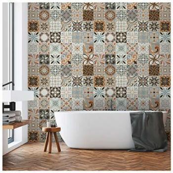 Carreaux de ciment autocollants 20 cm × 20 cm – Pack 30 pièces