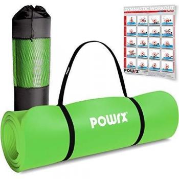 Tappetino fitness antiscivolo POWRX 190 x 60 x 1,5 cm