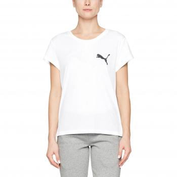 Puma Damen Stadt-Sport-Logo T-Shirt Weiß L
