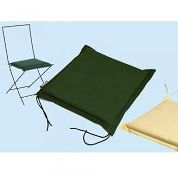 Cuscino Zippo Imbottito per Seduta, Ecru, 40x40x6 cm, Misto Cotone e Poliestere