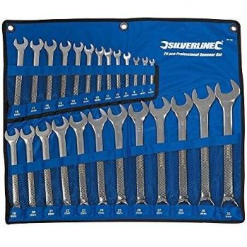 Llaves combinadas Silverline SP100, 25 piezas (6