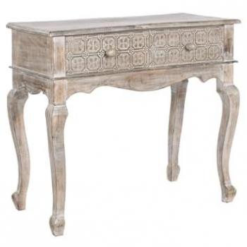 Meuble auxiliaire « Horizon » – DKD Home Decor – Bois de mangue, blanc – 91 × 81 × 42 cm