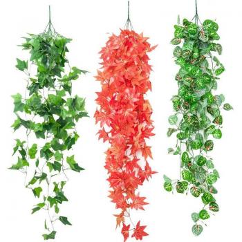 Flores de Ratan Artificiales con Hojas de Vid