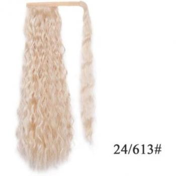 Extensión de Cabello Lacio y Ondulado de 22 para Cola de Caballo