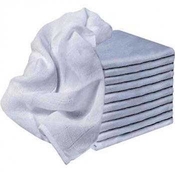 Pack 10 serviettes mousseline NatureMark blanc 70cm